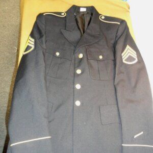US ARMY sz39/LONG SERVICE UNIFORM DRESS BLUE 450 ASU JACKET POLY WOOL LD 6844